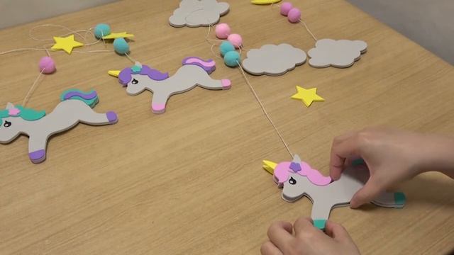 Проекты на плоттере ScanNCut. Мобиль «Единорожки»