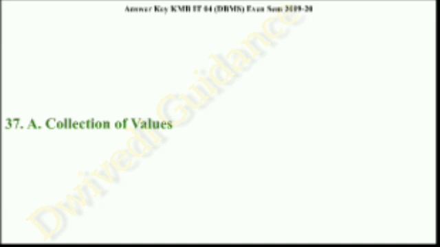 answer key | IT04 | database management system answer key | dbms answer key | aktu answer key 2020 смотреть онлайн