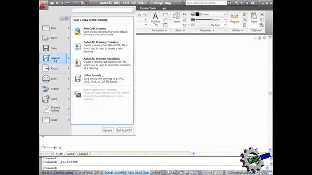 AutoCAD 2010 Tutorials - Part 3 APPLICATION MENU смотреть онлайн
