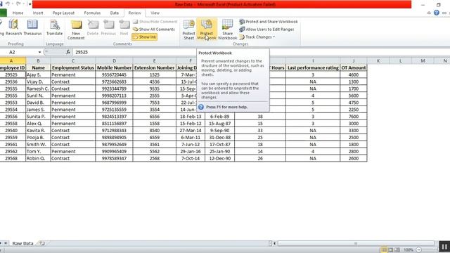 Usage of Protect Sheet & Protect Workbook functions in Excel смотреть онлайн