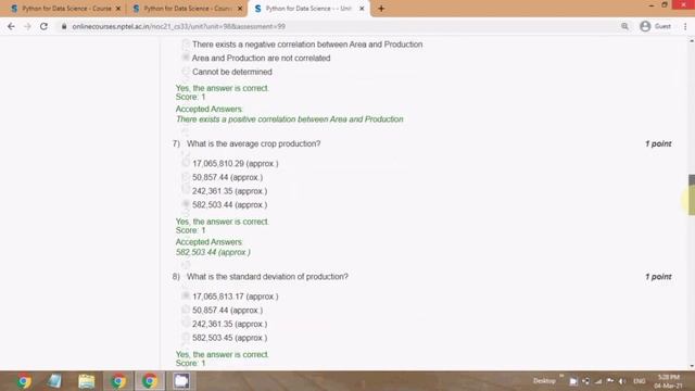 NPTEL: Python For Data Science Non Protected Exam Session 2 Quiz Answers 04 March 08PM - 11 PM смотреть онлайн