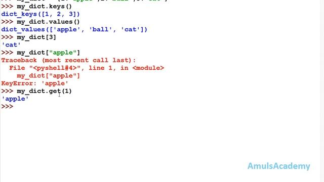 Dictionary Basic Operations Insert Access Python 2 Python 3 1 смотреть онлайн
