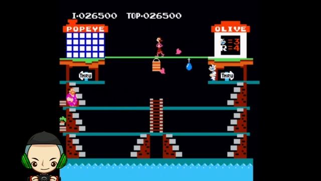 Arcade Game : Popeye 1982 (NES Emulator PC) смотреть онлайн