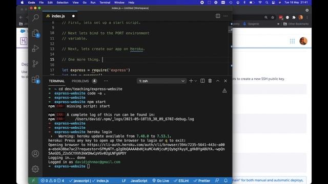 Hosting a NodeJS and Express app on Heroku смотреть онлайн