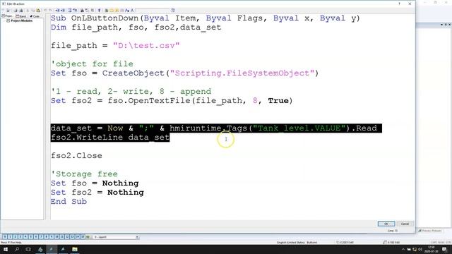 Scripting example to create .csv file with cyclic data export - HMI / SCADA WinCC V7 Tutorial - #7 смотреть онлайн