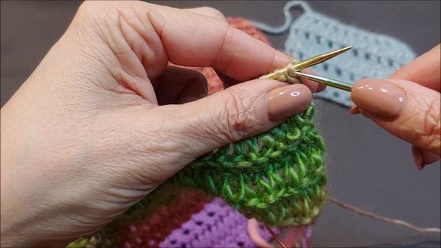 Узор с вытянутыми петлями смотреть онлайн