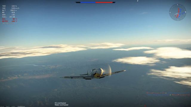 War Thunder Bf109-G2/trop energy fighting смотреть онлайн