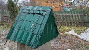 Домик для колодца своими руками за день. Из остатков стройматериала.