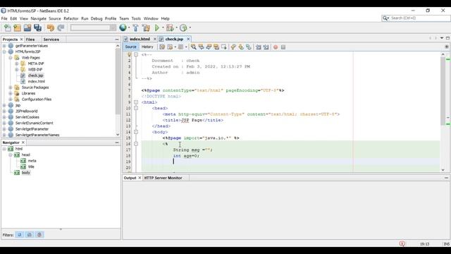JSP With HTML Forms смотреть онлайн