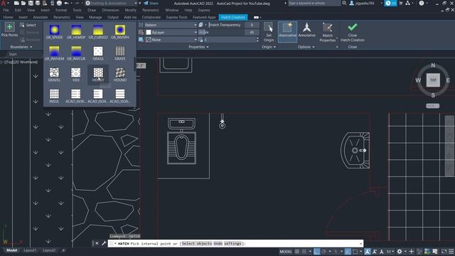 Make Tiles using hatch command in AutoCAD || Project 19 || AutoCad Basic Project смотреть онлайн