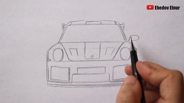 Как нарисовать Машину Порше | Porsche рисунок смотреть онлайн