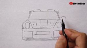 Как нарисовать Машину Порше | Porsche рисунок