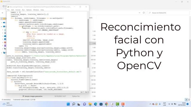 Detección y reconocimiento facial con Python y OpenCV смотреть онлайн