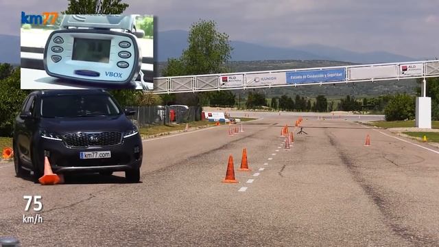 Kia Sorento (2020) - Maniobra de esquiva (moose test) y eslalon | km77.com смотреть онлайн