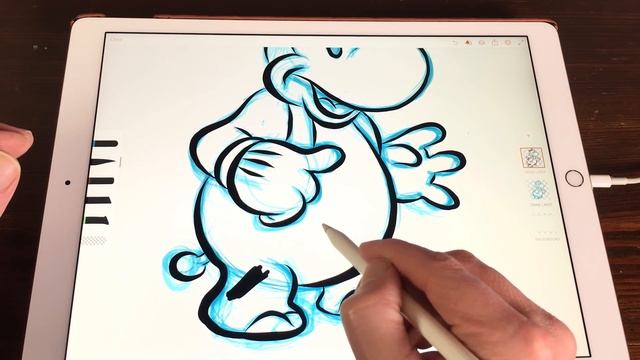 Draw in Vectors in Adobe Draw with Apple Pencil on iPad Pro смотреть онлайн