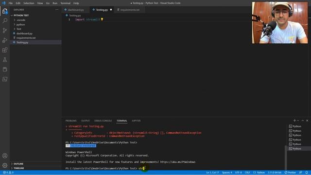 How to install STREAMLIT in python | Install streamlit in VSCODE ? смотреть онлайн