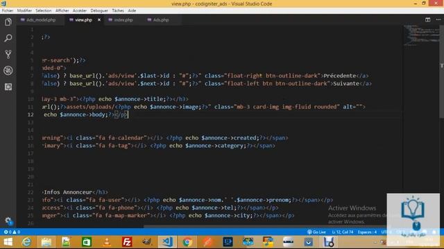 site d'annonces ب codeigniter الجزء الواحد و العشرون تتمة смотреть онлайн