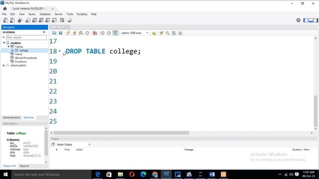 HOW TO DELETE TABLE IN MYSQL: PART-6 смотреть онлайн