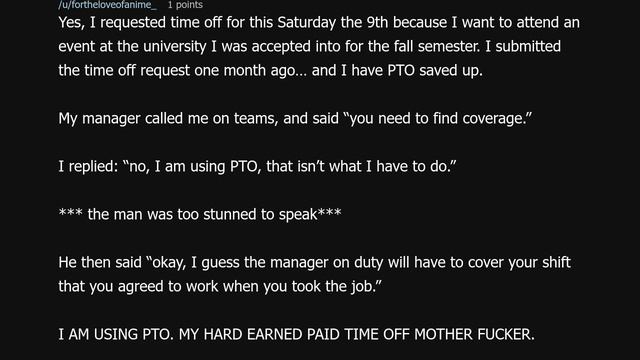 You ever call out of work and the manager is like “find someone to cover your shift..” смотреть онлайн