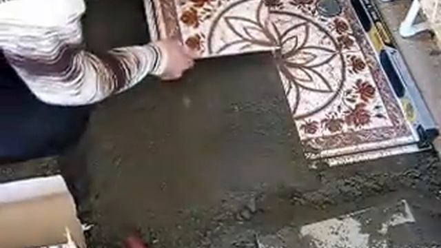 Укладка керамической плитки на сухую смесь