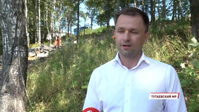 На левом берегу Тутаева начали благоустраивать набережную смотреть онлайн