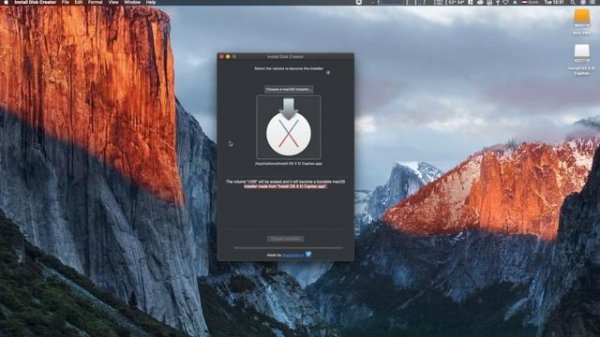 Create a Bootable Install usb Mac OS X El Capitan 10.11 (Disk Creator)