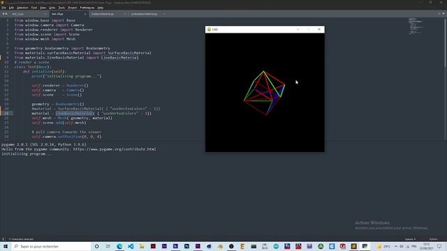 Rendring a Cube with ( faces, edges, vertices) using PyopenGL смотреть онлайн