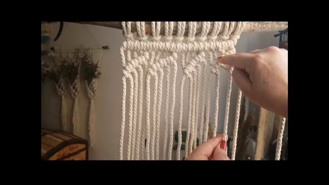 Tapiz de Macramé paso a paso en ESPAÑOL, Festón, diseño de hojas de macramė смотреть онлайн