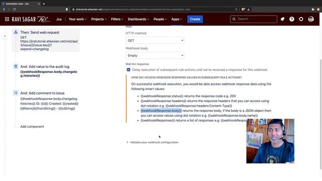 Jira Cloud Automation - Using Variable Web Requests