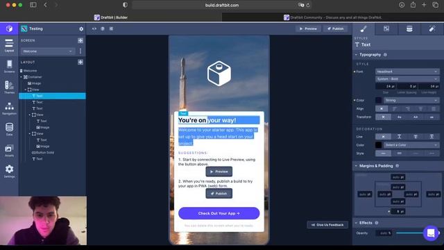 Building An App using No-Code in draftbit - 01: Getting to know draftbit the No-Code App Builder смотреть онлайн
