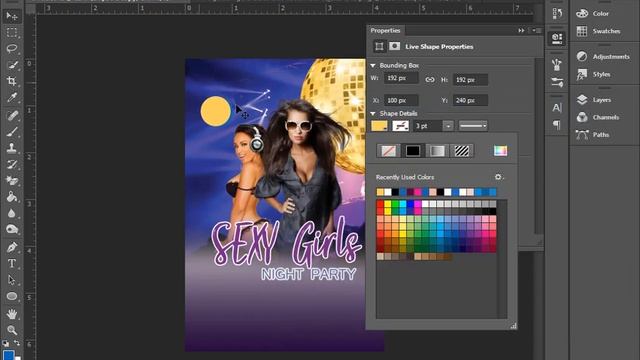 how to design club party flyer design in photoshop for beginner смотреть онлайн