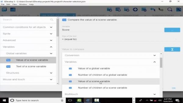 UNLOCK YOUR LOCKED CHARACTERS WITH COINS IN GDEVELOP 5