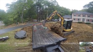 Корчевание пней мини экскаватором