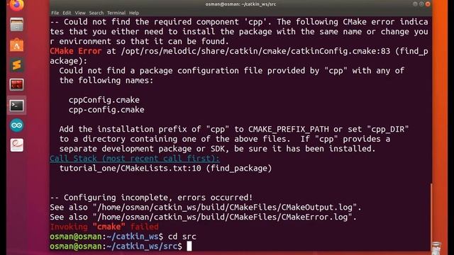 How to solve Invoking "Cmake" Failed Error in ROS смотреть онлайн