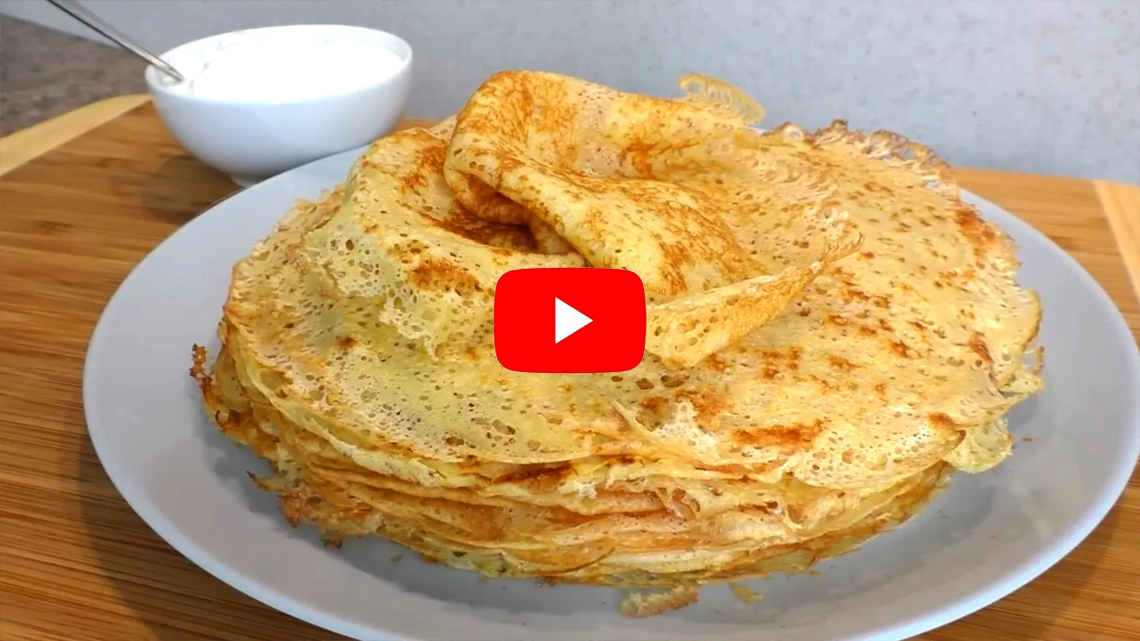 Кружевные блинчики без соды разрыхлителя и дрожжей