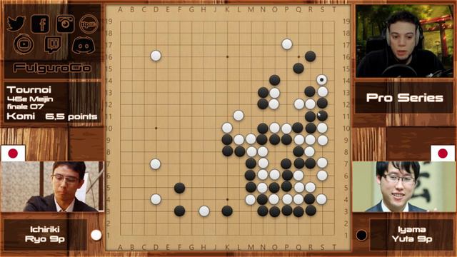 Pro Series - Ichiriki Ryo 9P VS Iyama Yuta 9P - 46e Meijin finale 07 #229 | Jeu de Go смотреть онлайн