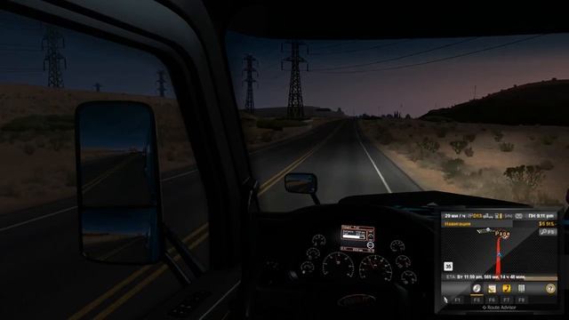 American Truck Simulator #12 - Гранд Каньон. Ачивки. 500 миль в Калифорнию с ADR смотреть онлайн