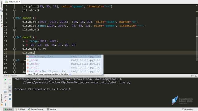 สอนการสร้างกราฟด้วยไพธอน matplotlib: กราฟเส้น смотреть онлайн