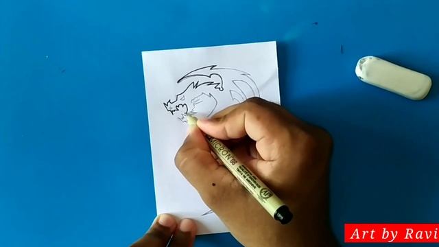 Dragon Tattoo Drawing - Sketch 02 | How to Draw a Dragon Tattoo | Art by Ravi смотреть онлайн