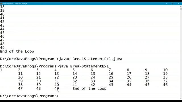 29. Break and Continue Statements in Java Program смотреть онлайн