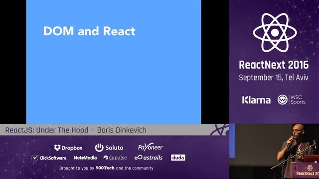 Boris Dinkevich: ReactJS: Under The Hood — ReactNext 2016 смотреть онлайн