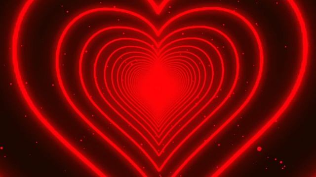Neon Heart Tunnel Background❤️Red Heart Tunnel✨Neon Lights Love Heart Tunnel Background Video Loop
