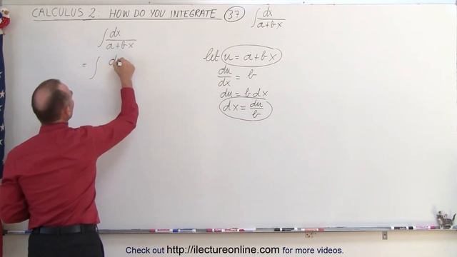 Calculus 2: How Do You Integrate? (37 of 300) Find the Integral of ...dx/(a+bx)=? смотреть онлайн
