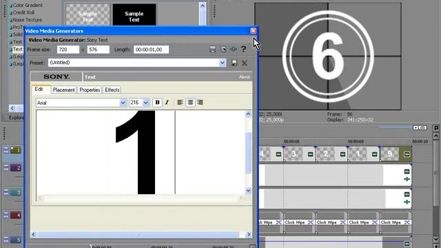 Видео монтаж в Sony Vegas 9 10 21 Создание заставки обратного отсчёта времени смотреть онлайн