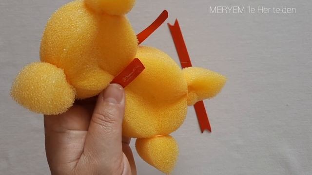 ?ÇOOK BASİT VE SEVİMLİ_bulaşık süngerinden oyuncak ayıcık yapımı. смотреть онлайн