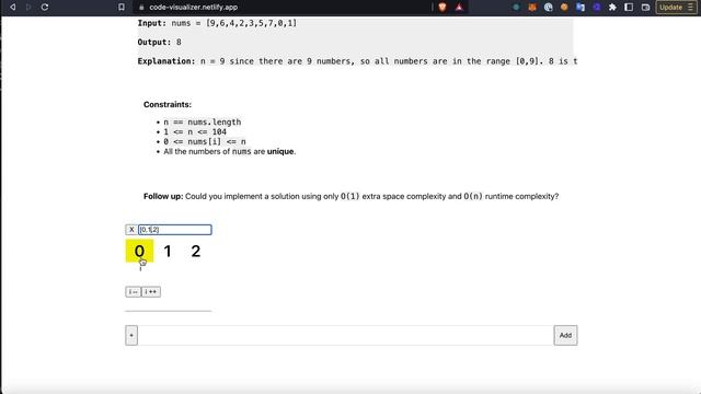 Visualize Leetcode 268: Missing number смотреть онлайн