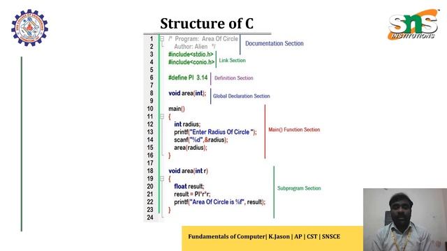 K.Jason | C Programming Basics | SNS Institutions смотреть онлайн