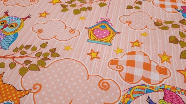 Ткань бязь 150 см Совушки рис 10808 вид 1 смотреть онлайн