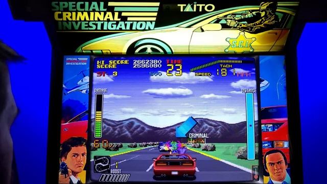 Special Criminal Investigation Arcade Cabinet MAME Gameplay w/ Hypermarquee смотреть онлайн