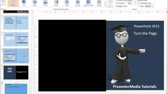 PowerPoint 2013 Page Curl Transition Effect смотреть онлайн